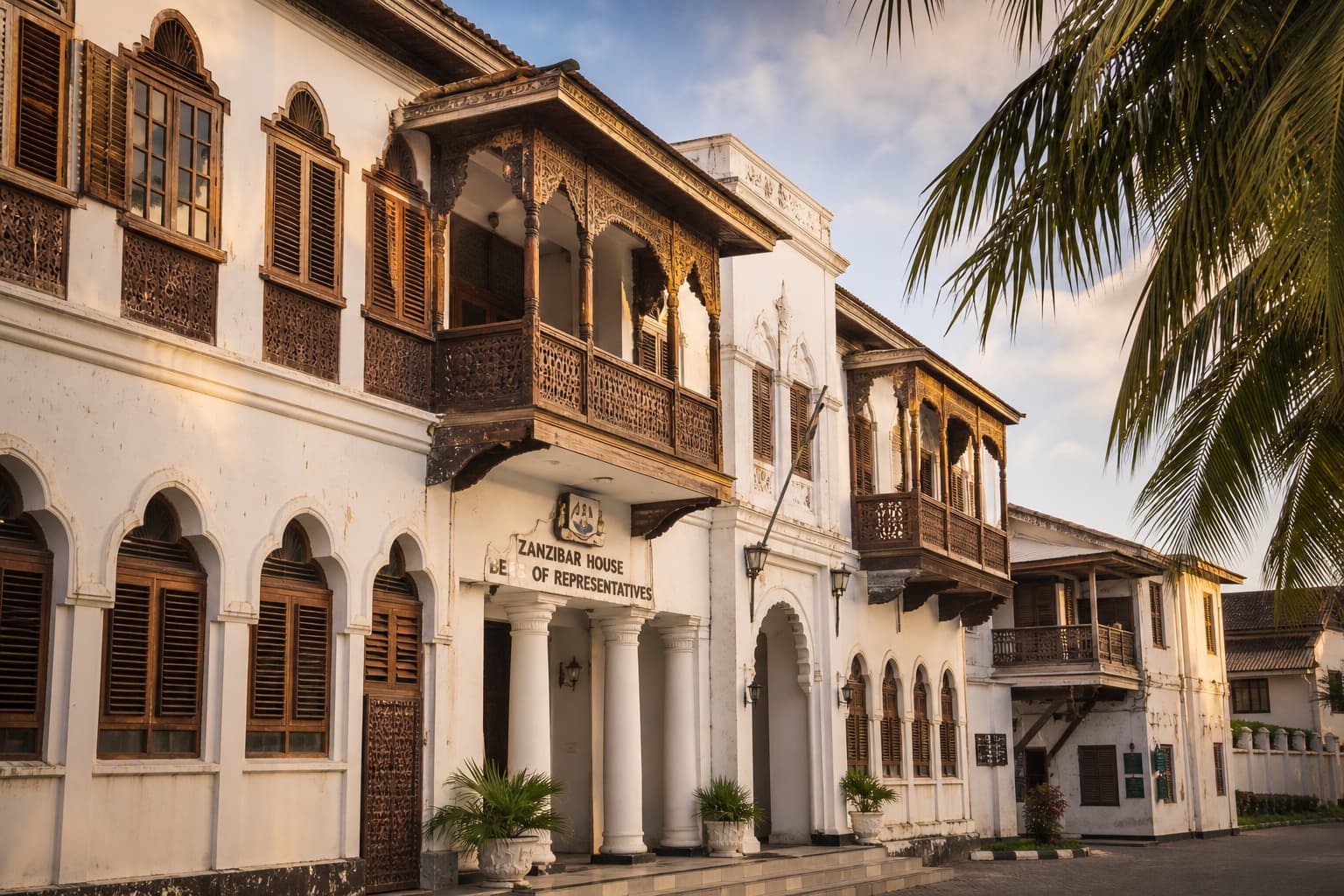 Bâtiment officiel historique de Stone Town à Zanzibar, la Zanzibar House of Representatives